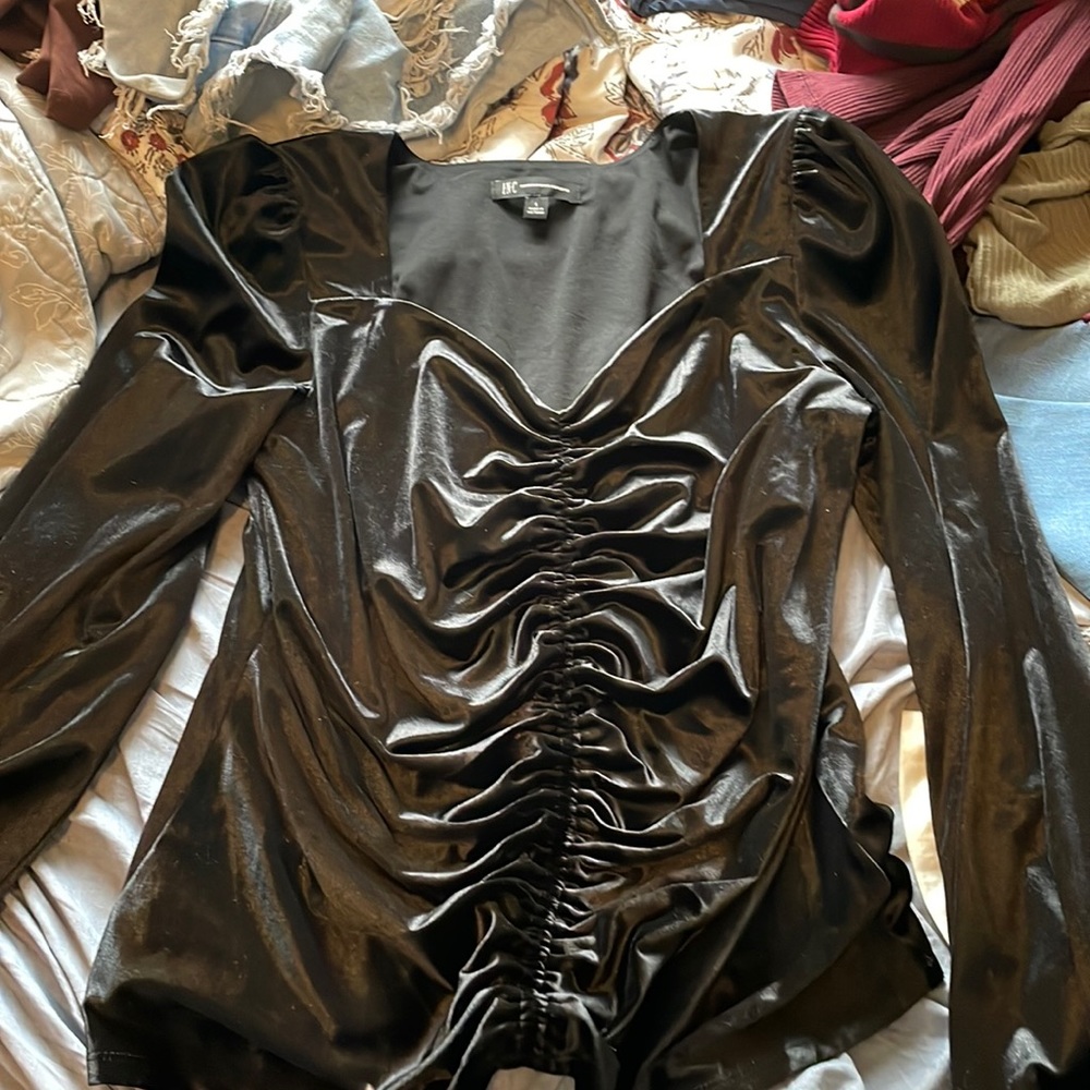 I.N.C black velvet blouse. New tired it on was too small